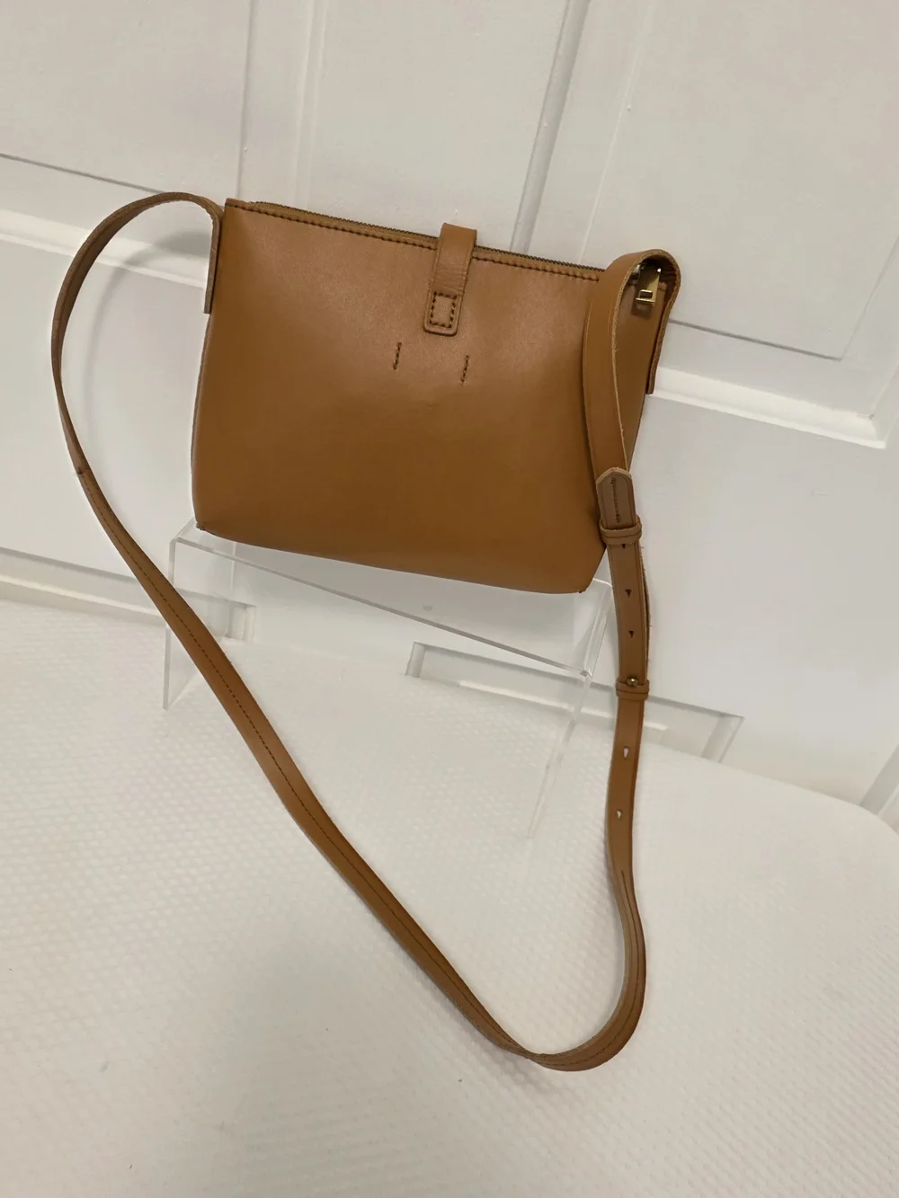 J. Crew Ryann Leather Crossbody Bag, Sleek Slim Casual